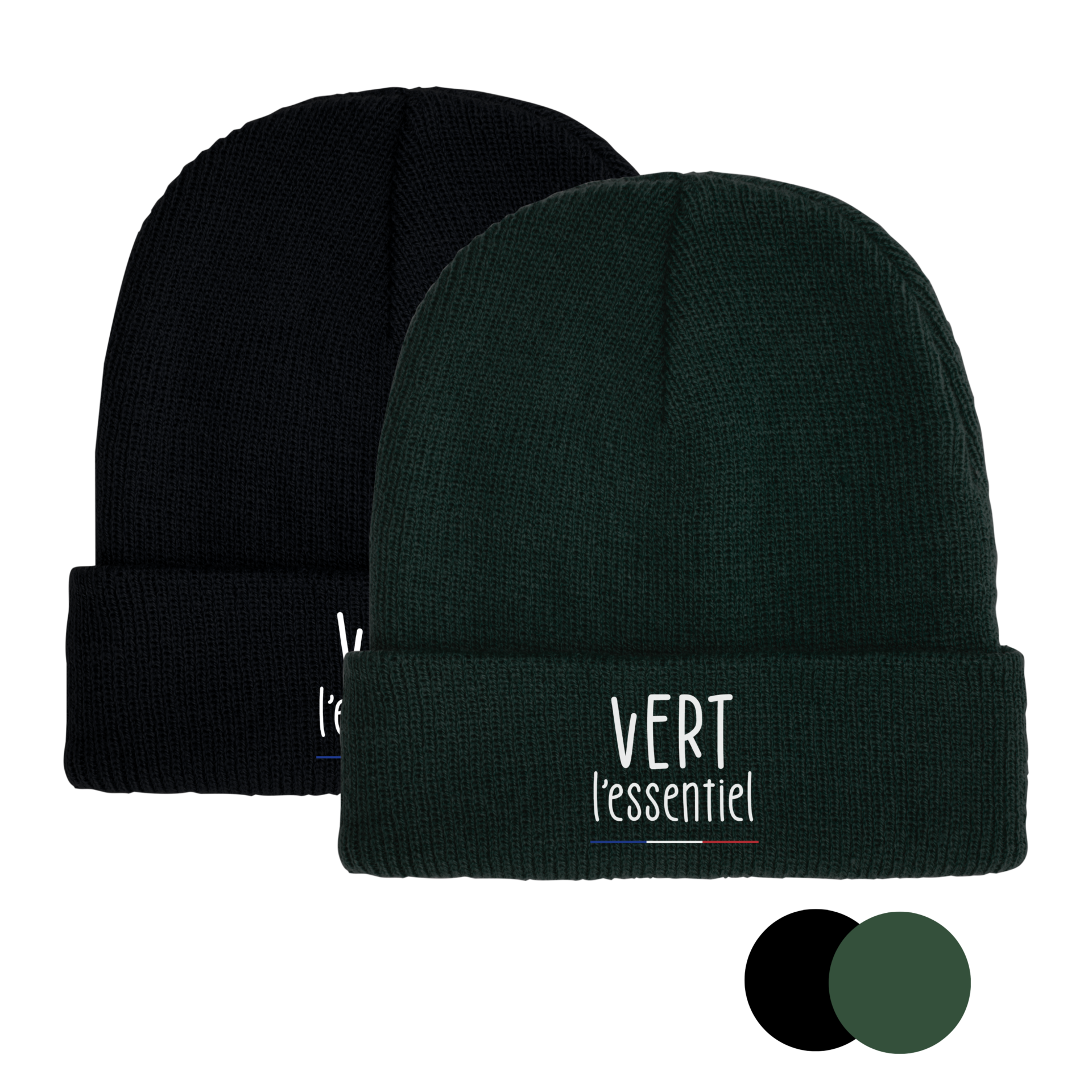 Bonnets noir/vert - Vert L'essentiel