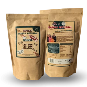 Sachet de granola artisanal BIO Les Craq’s x Vert L’Essentiel – 350 g