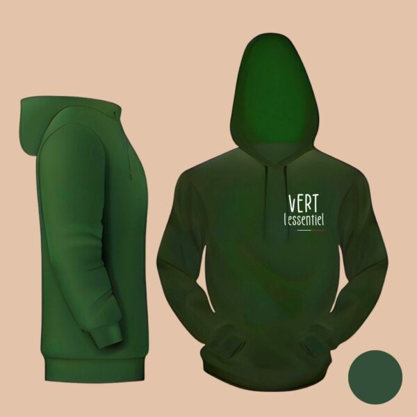 Hoodie vert - Vert L'essentiel