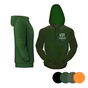 Hoodie Homme/Femme - Vert L'essentiel