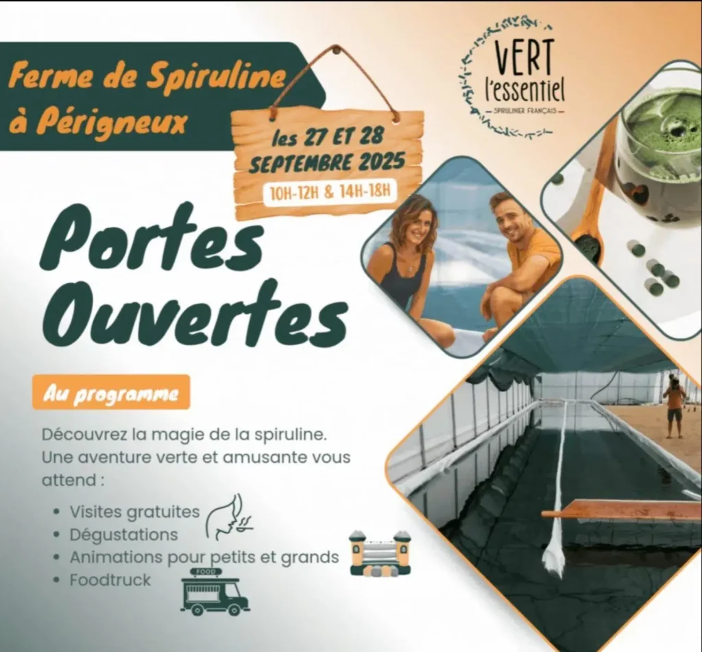 Portes ouvertes les 27 et 28 septembre à la ferme de spiruline (Sortie Week-end Loire)